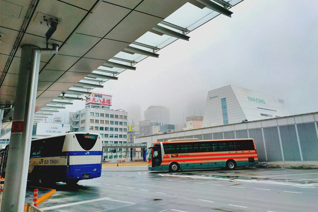 Shinjuku Bus Station, where you can get the direct bus to Hakuba